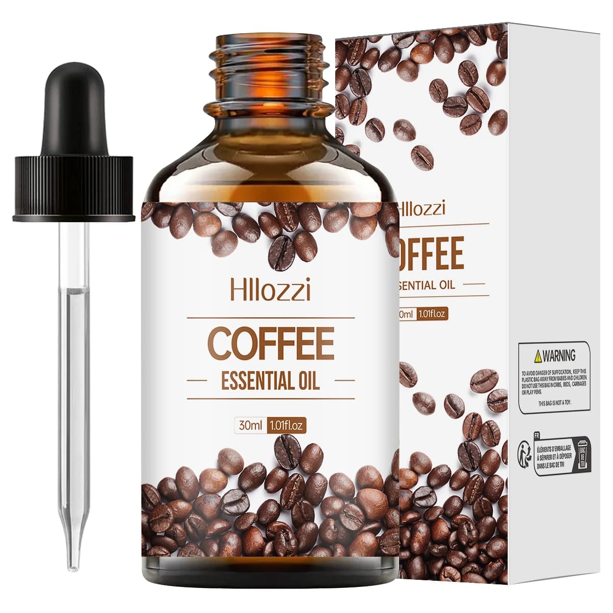30ml/1.01fl.oz Coffee essential oil for skin, hair, nails and eyelashes, moisturizing, nourishing, suitable for all skin types